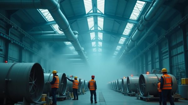 Solutions efficaces pour évacuer l'air chaud des hangars et ateliers